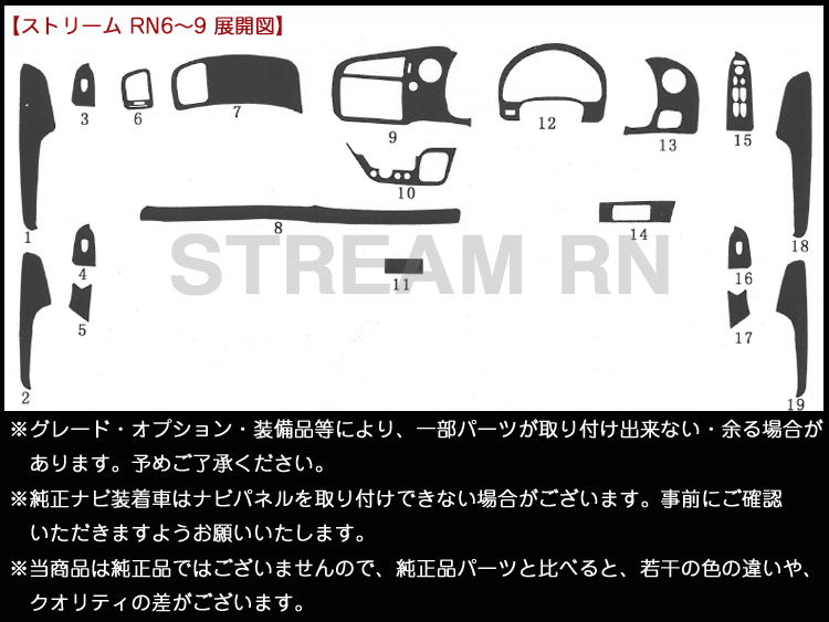 高品質,A級品,インテリアパネル,ストリーム,RN6,RN7,RN8,RN9